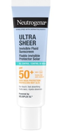 Neutrogena Ultra Sheer Invisible Fluid Oil Control SPF50+ Αντηλιακό Προσώπου 50ml για Λιπαρή Επιδερμίδα