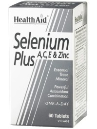 Health Aid Selenium 200μg Plus A, C, E & Zinc  Σελήνιο για Θυρεοειδή & Αντιοξειδωτική Προστασία 60tabs