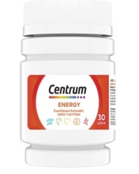 Centrum Energy Πολυβιταμίνη - Προσφέρει Ενέργεια και Ενίσχυση της Σωματικής και Πνευματικής Απόδοσης 30 δισκία