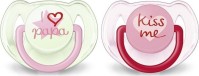 Avent Philips Fashion Πιπίλα Σιλικόνης 6-18m, Χρώμα Ροζ - Βεραμάν, 2 τεμάχια [SCF172/72]