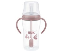 NUK Perfect Match Bear Εκπαιδευτικό Ποτήρι με Καλαμάκι Σιλικόνης Bear 260ml (8m+)