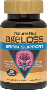 Natures Plus Ageloss Brain support Συμπλήρωμα Διατροφής που Επιβραδύνει την Εγκεφαλική Γήρανση 60 κάψουλες.