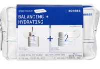 Korres Σετ Smart Yoghurt Προβιοτικά Κρέμα-Gel 40ml & Serum 15ml & με Νεσεσέρ