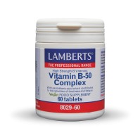 Lamberts Vitamin B-50 Complex, Συμπλεγμα Βιταμινών Β για την Καλή Υγεία του Νευρικού Συστήματος, 60 tabs