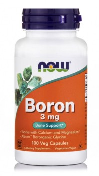 Now Boron 3mg για την Υποστήριξη της Ισχής και τη Δομή των Οστών 100 Vegan Caps