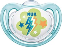 Nuk Ορθοδοντική Πιπίλα Σιλικόνης για 6-18 μηνών Freestyle με Θήκη Κεραυνός Γαλάζια* 1τμχ