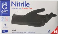GMT Super Gloves Γάντια Νιτριλίου Χωρίς Πούδρα Χρώμα Μαύρο Μέγεθος Medium 100 Τεμάχια
