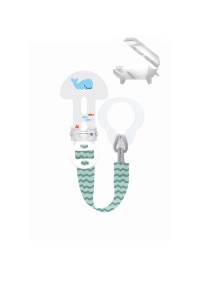 Mam Clip it! & Cover Κορδέλα Στήριξης Πιπίλας με Καπάκι Θηλής 335B Μπλε, 1τεμάχιο