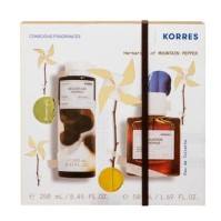 Korres Promo Mountain Pepper - Αφρόλουτρο, 250ml & Eau De Toilette Ανδρικό Άρωμα, 50ml, 1σετ