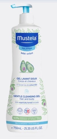 Mustela Gentle Cleansing Gel – Απαλό Αφρόλουτρο για Σώμα, Πρόσωπο & Μαλλιά Μωρών 200ml