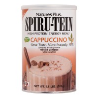 Natures Plus  Spiru-tein Πρωτεϊνούχα Φόρμουλα Για Ενέργεια Γεύση Καπουτσίνο Simply Natural Cappuccino Natures Plus 512 gr