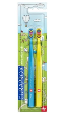 Curaprox Kids Ultra Soft Παιδική Οδοντόβουρτσα 5.500 Τρίχες, 2τμχ