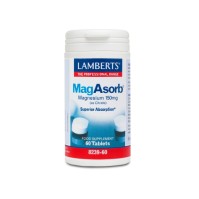 Lamberts Magasorb, Μαγνήσιο για την Υγεία Οστών, Νευρικού Συστήματος, Μυών Καρδιάς και Πνευμόνων, 60tabs