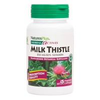 Natures Plus Milk Thistle 250mg/80% Silymarin Συμπλήρωμα Διατροφής Με Γαιδουράγκαθο Για Προστασία Του Ήπατος 60 φυτικές κάψουλες