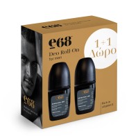 e68 DEO Roll-On Men Effective 48H – Ανδρικό Αποσμητικό με Deolite® 50ml (1+1 Δώρο)
