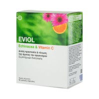 Eviol Echinacea & Vitamin C Συμπλήρωμα Διατροφής με Εχινάκεια & Βιταμίνη C, 60 Μαλακές Κάψουλες