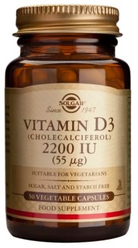Solgar Vitamin D3 2200IU, 50 Φυτικές Κάψουλες