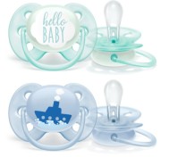Philips Avent Ultra Soft Ορθοδοντικές Πιπίλες Σιλικόνης 0-6m για Αγόρι (SCF222/01), 2τεμ