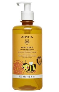 Apivita Mini Bees Kids Shower Gel, Απαλό Αφρόλουτρο για Παιδιά Πορτοκάλι & Μέλι - 500ml