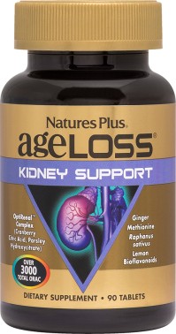Natures Plus Ageloss Kidney Support Συμπλήρωμα Διατροφής Για Την Υγεία Των Νεφρών 90 ταμπλέτες
