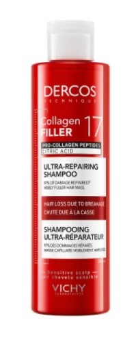 Vichy Dercos Collagen Filler 17 Ultra-Repairing Shampoo κατά Σπασίματος 200ml
