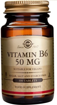 Solgar Βιταμίνη B6 50mg, 100 Φυτικές Κάψουλες