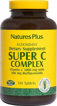 Natures Plus Super C Complex Βιταμίνη για Ενέργεια & Ανοσοποιητικό 1000mg 180 ταμπλέτες