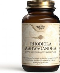 Sky Premium Life Rhodiola Ashwagandha Συμπλήρωμα Διατροφής για το Στρες 60 Κάψουλες