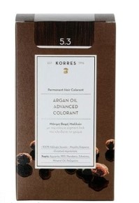 Korres Argan Oil Advanced Colorant Βαφή Μαλλιών 5.3 Χρυσό Μελί 50ml