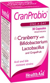 Health Aid CranProbio Συμπλήρωμα Διατροφής με Προβιοτικά 5δις, Κράνμπερυ & Γκρέιπ Φρουτ για την Υγεία του Γυναικείου Ουροποιητικού 30 Ταμπλέτες