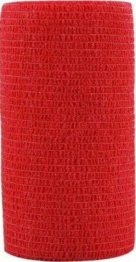 Hansaplast Cohesive Bandage 4m x 6cm Red Αυτοσυγκρατούμενος Επίδεσμος σε Κόκκινο Χρώμα 1 Τεμάχιο