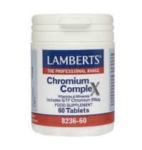 Lamberts Chromium Complex 200mg,  Συμπλήρωμα Διατροφής με Χρώμιο για τη Διατήρηση του Σακχάρου του Αίματος σε Φυσιολογικά Επίπεδα, 60tabs