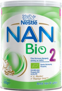 Nestle Nan Bio 2 Γάλα Δεύτερης Βρεφικής Ηλικίας σε Σκόνη από τον 6 Μήνα, 400gr