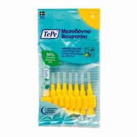 TePe Interdental Brushes, Μεσοδόντια Βουρτσάκια Κίτρινο Μέγεθος 4, 0.7 mm 8τμχ