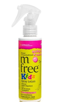 M Free Kids Εντομοαπωθητική Λοσιόν σε Spray Bubble Gum Κατάλληλη για Παιδιά 125ml