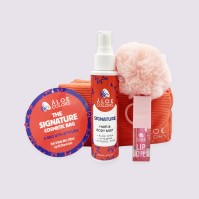 Aloe Colors The Signature Bag – Hair & Body Mist 100ml, Lip Oil Charm 5ml & Μπρελόκ Pom Pon