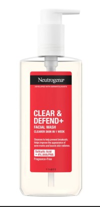Neutrogena Clear & Defend+ Gel Καθαρισμού με Σαλικυλικό Οξύ 200ml