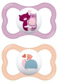 Mam Air Πιπίλα Σιλικόνης με Θηλή Skinsoft 275SGc για 16+ μηνών Ροζ, 2τμχ