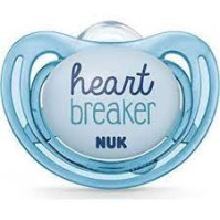 Nuk Ορθοδοντική Πιπίλα με Θήκη Freestyle Heartbreaker Σιλικόνης Μπλε 18-36 μηνών