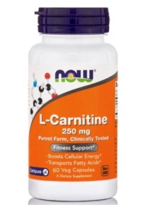 Now Foods L-Carnitine 250mg 60 Veg Caps | Καρνιτίνη για Ενέργεια & Μεταβολισμό