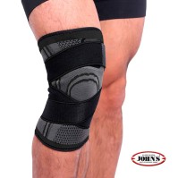 Johns  E-Force  Επιγονατίδα Με Ελαστικές Δέστρες (κωδ:22328) Μαύρο Medium