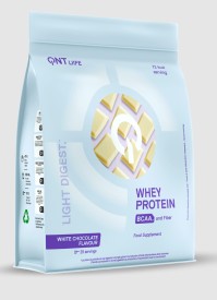 QNT Light Digest Whey Πρωτεΐνη Ορού Γάλακτος Χωρίς Γλουτένη με Γεύση Λευκή Σοκολάτα 500gr