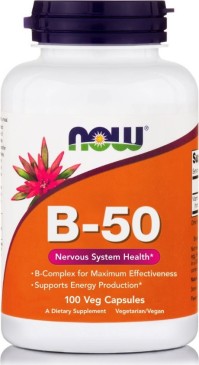 Now Foods Vitamin B-50 Complex Συμπλήρωμα Διατροφής Βιταμινών 100 Κάψουλες