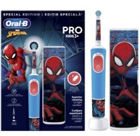 Oral-B Vitality Pro Kids Spiderman Ηλεκτρική Οδοντόβουρτσα 3 Ετών+ 1τμχ & Θήκη Ταξιδιού