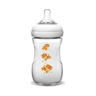 Philips AVENT SCF627/20 Natural Πλαστικο με Θηλή Μπιμπερό Τίγρης 1m+, 260ml