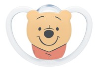 NUK Disney Winnie the Pooh Space Πιπίλα Σιλικόνης Χωρίς Κρίκο 18-36 μηνών 1τεμ. Λευκό*
