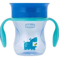 Chicco Παιδικό Ποτηράκι Perfect από Πλαστικό Μπλε 200ml για 12m+