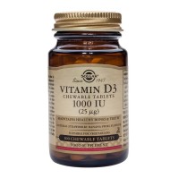 Solgar Vitamin D3 1000IU, 100 Μασώμενες Ταμπλέτες