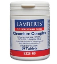 Lamberts Chromium Complex 200mg,  Συμπλήρωμα Διατροφής με Χρώμιο για τη Διατήρηση του Σακχάρου του Αίματος σε Φυσιολογικά Επίπεδα, 60tabs