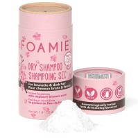 Foamie Berry Brunette Dry Shampoo for Brunette & Dark Hair Ξηρό Σαμπουάν σε Μορφή Πούδρας για Καστανά & Μαύρα Μαλλιά με Άρωμα Άνθος Βατόμουρου 40g